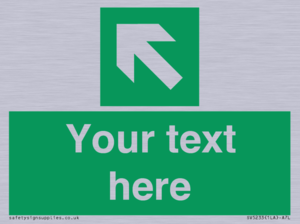 Custom Arrow Top Left Sign